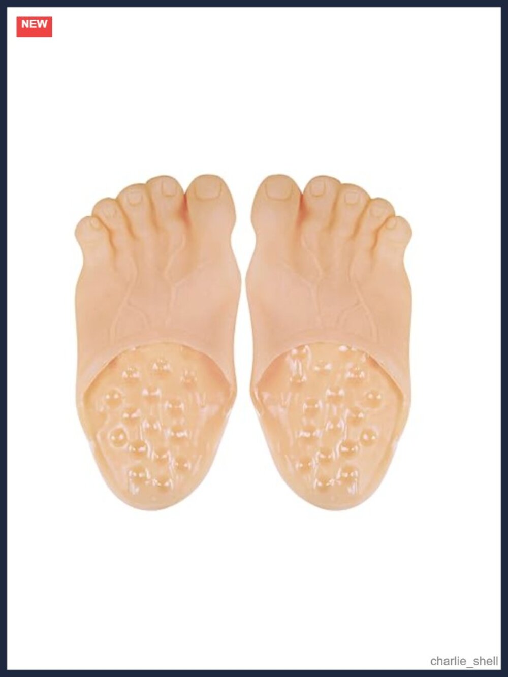 Funny Feet Slippers Halloween Costume Barefoot Novelty Plastic Men